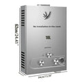 VEVOR 6L 8L 10L 12L 16L 18L LPG Portable Instand Water Heater Propane Gas LPG Wall-Mounted Tankless Water Heater Digital Display