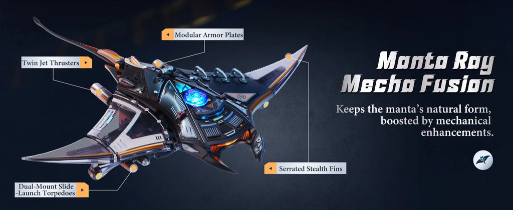 ROKR Mechanical Manta Ray 3D Metal Puzzle - Dynamic Bionic Model, Adult Assembly Model MI06