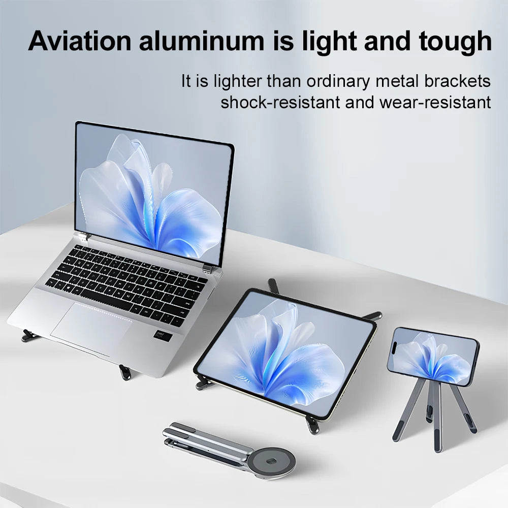 Magnetic Aluminum Laptop & Phone Stand