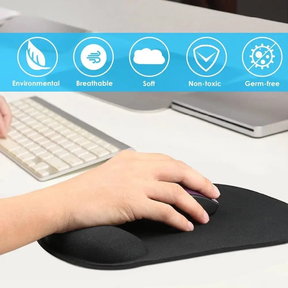 Ergonomic Wrist Rest Mouse Pad with Memory Foam - Non-Slip Gel Support Wrist Pad for Computer PC Laptop