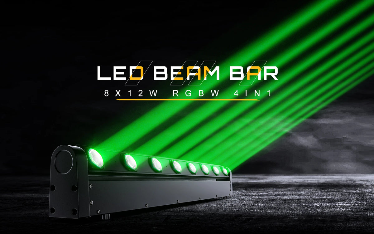 8x12w Beam Moving Head RGBW 4in1 Bar Light For DJ Disco Wedding Party Stage Light Effect Professional DMX 512 Stage Light