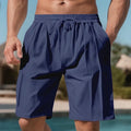 Men's Quick-Dry Beach Shorts with Drawstring Waist