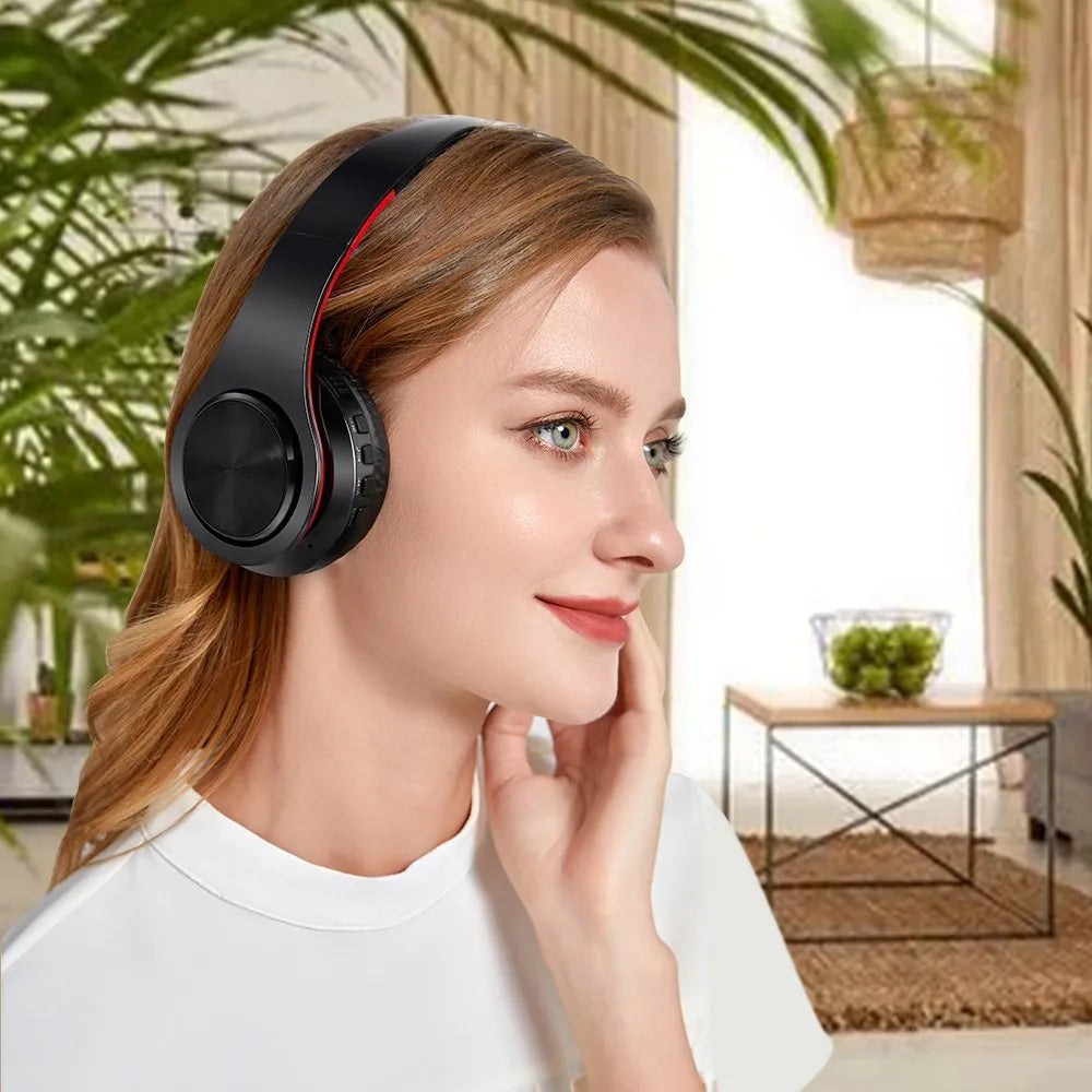 Wireless Bluetooth Stereo Headset Upgrading Sports Overhead Earphone with Mic for Smart Phone TV PC Tablet - Music