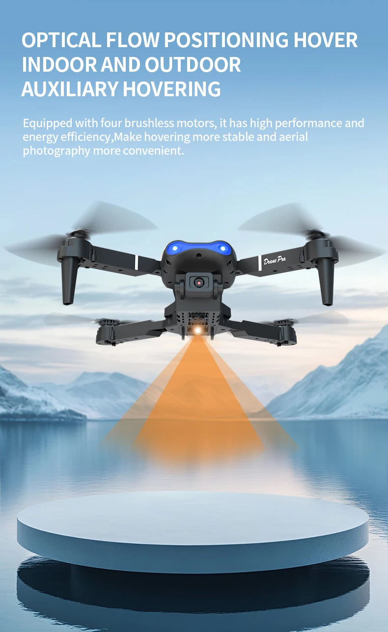 Brushless RC Drone with Dual Camera, One-Key Takeoff, Return Home and Headless Mode