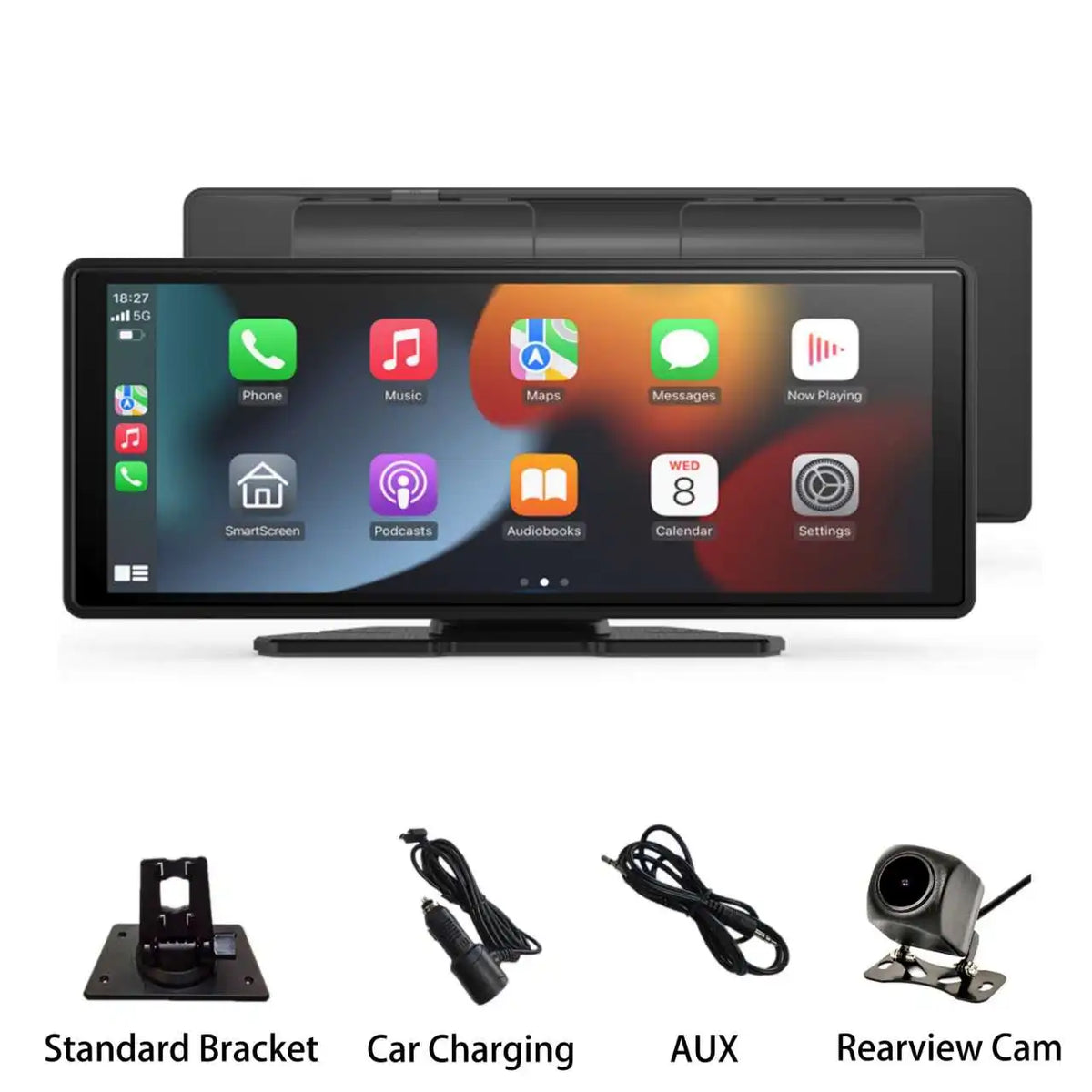 7 Inch Touch Screen Radio for Car Supporting Carplay & Android Auto，Portable Wireless Carplay Screen for Car,Car Audio Receiver