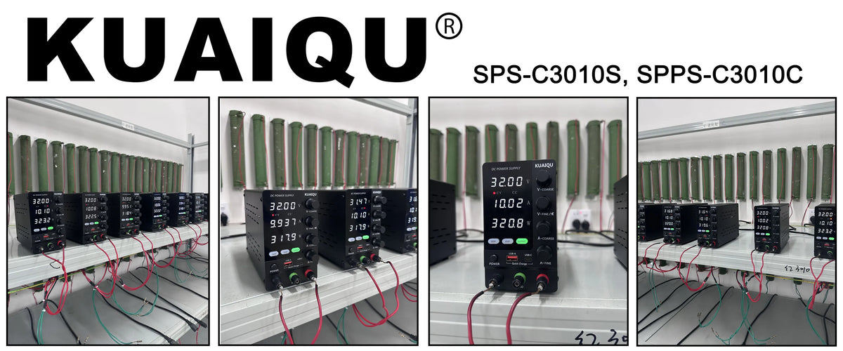 KUAIQU Official DC Power Supply Variable, 30V 60V 120V Adjustable Regulated Lab Power Supplies with OCP/OVP/Output/Encoder