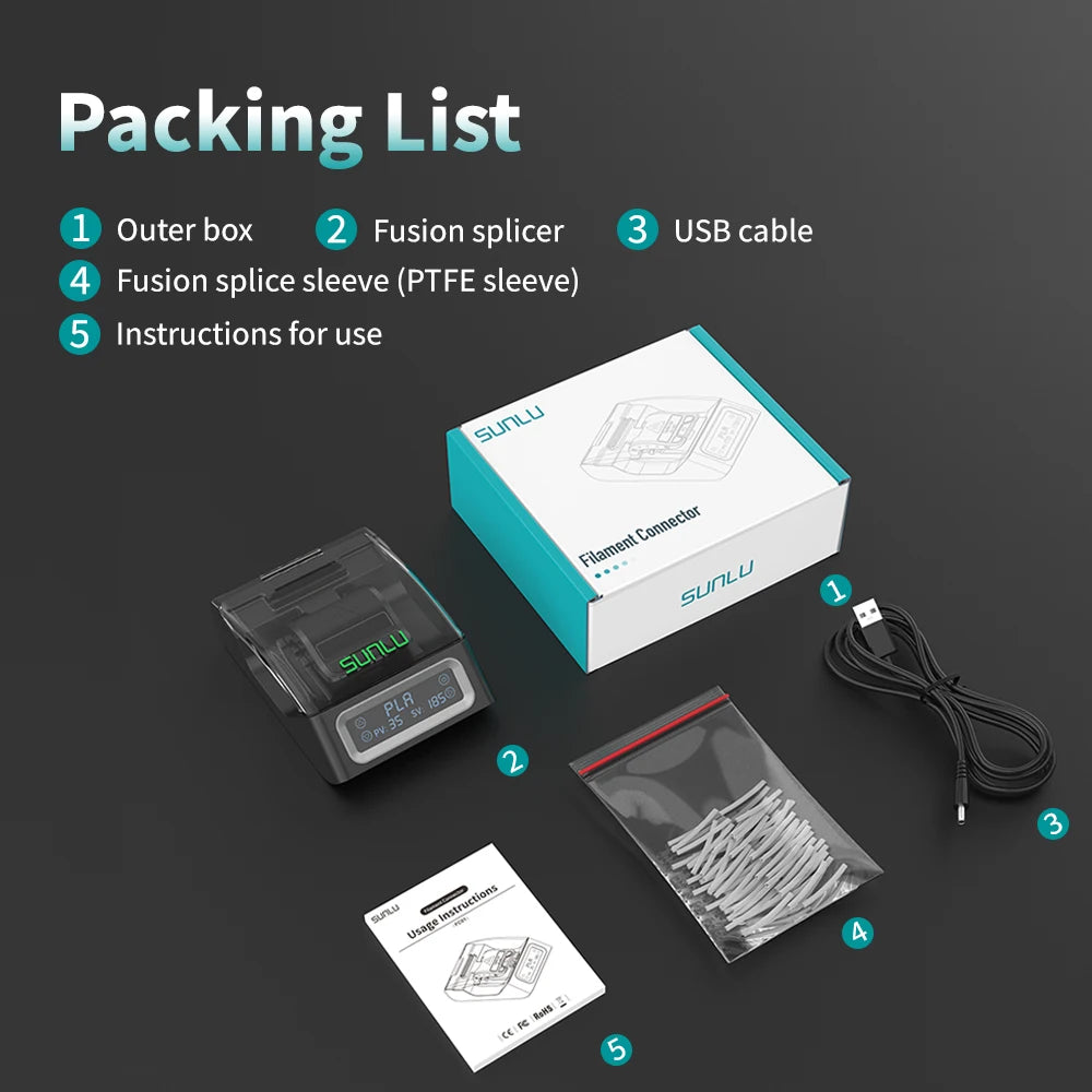 SUNLU FC01 Filament Connector Splicer, 1.75mm