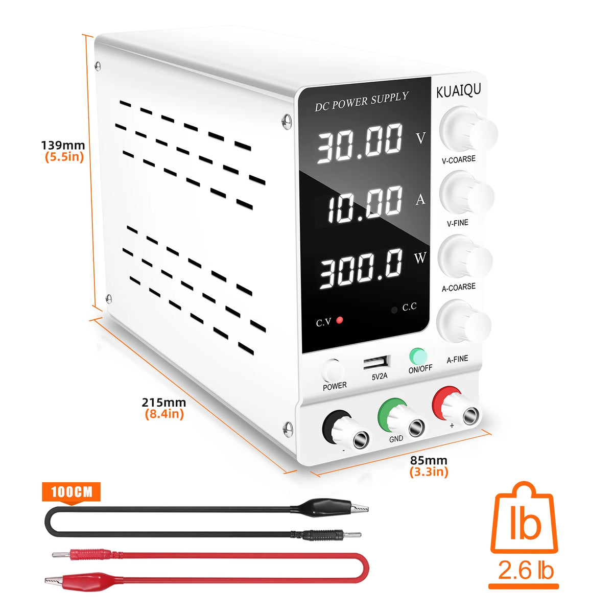 KUAIQU Adjustable DC Bench Power Supply