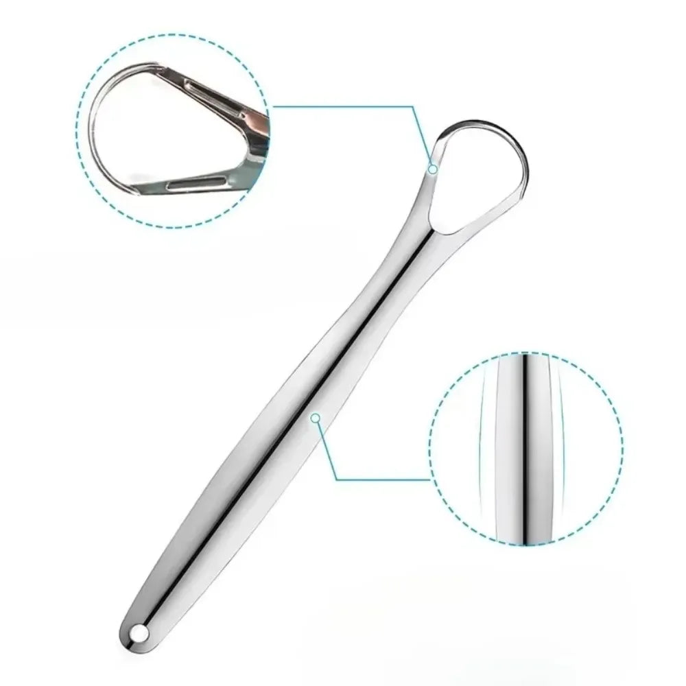 Premium 1pcs/3pcs Metal Tongue Scraper Cleaner for Adults & Kids Portable Stainless Steel Tongue Scrapers Brushes for Removing