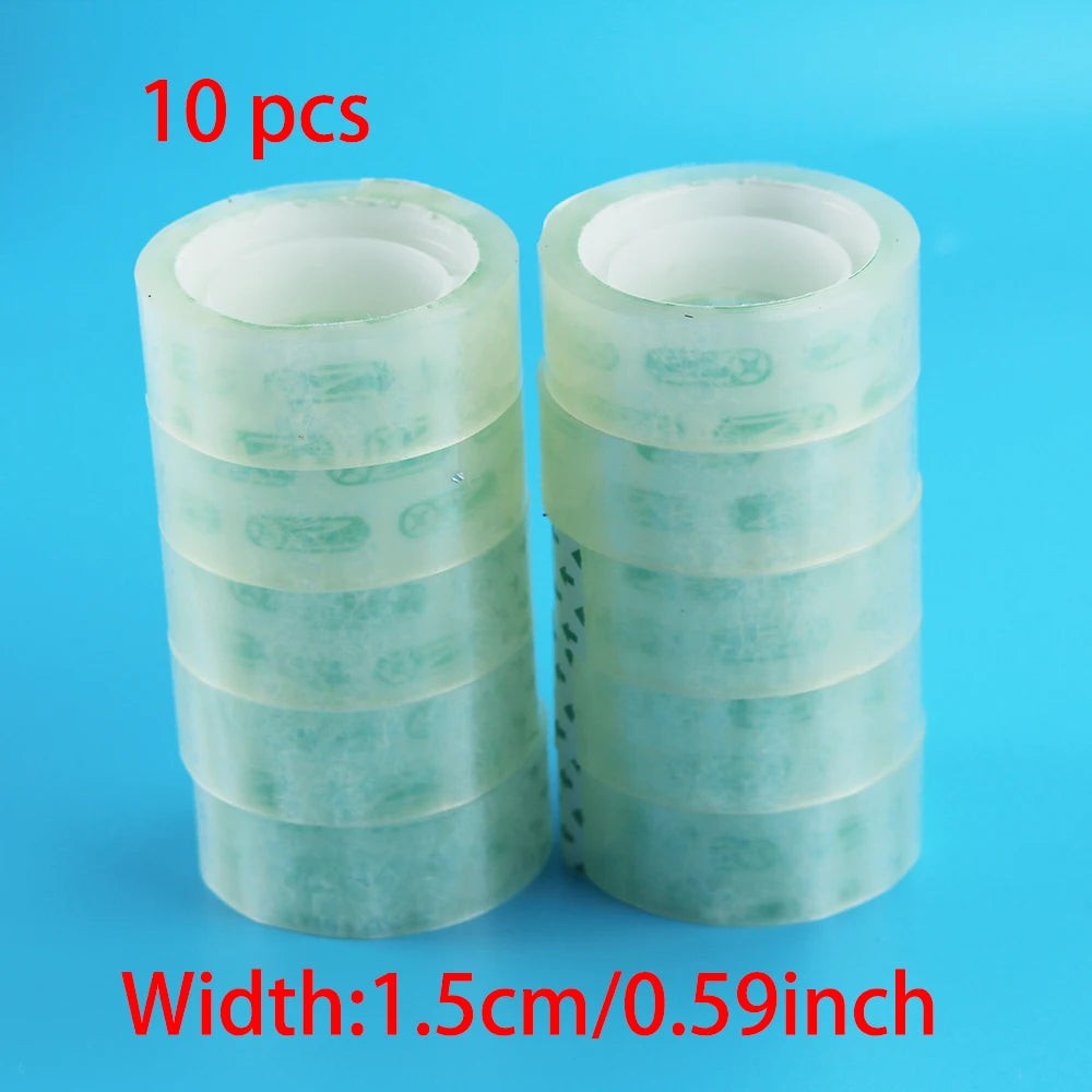 15mm Width Clear Tape School Transparent Tape Office Adhesive Tapes High-Viscosity Sealant Packaging TMJ-001-15mm