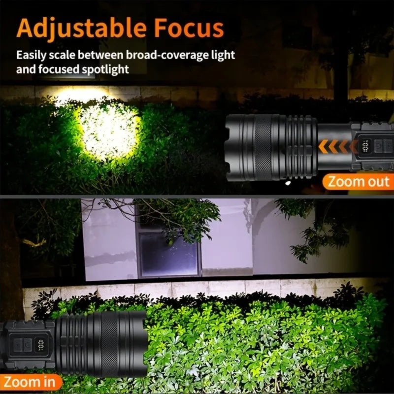 Rechargeable Long-Beam LED Flashlight