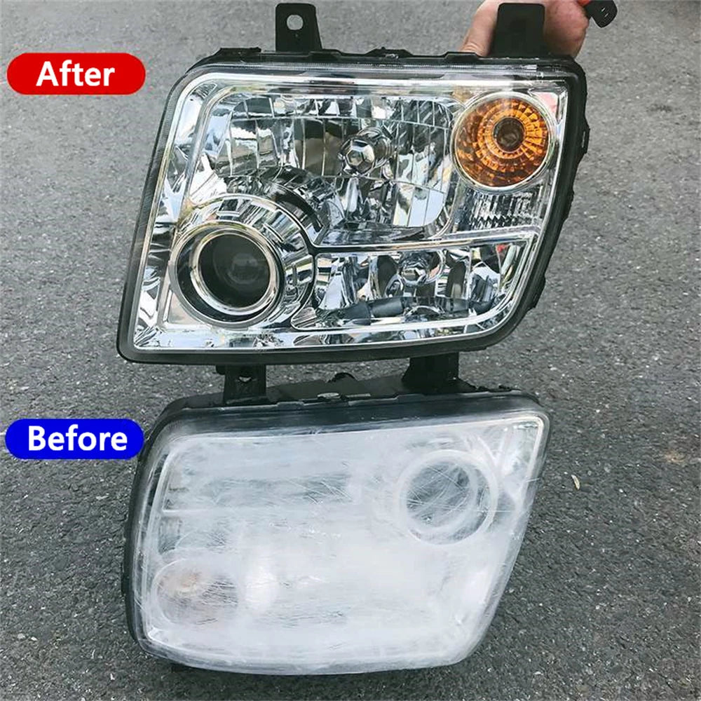 Car Headlight Restoration Polish Kit, 300ml