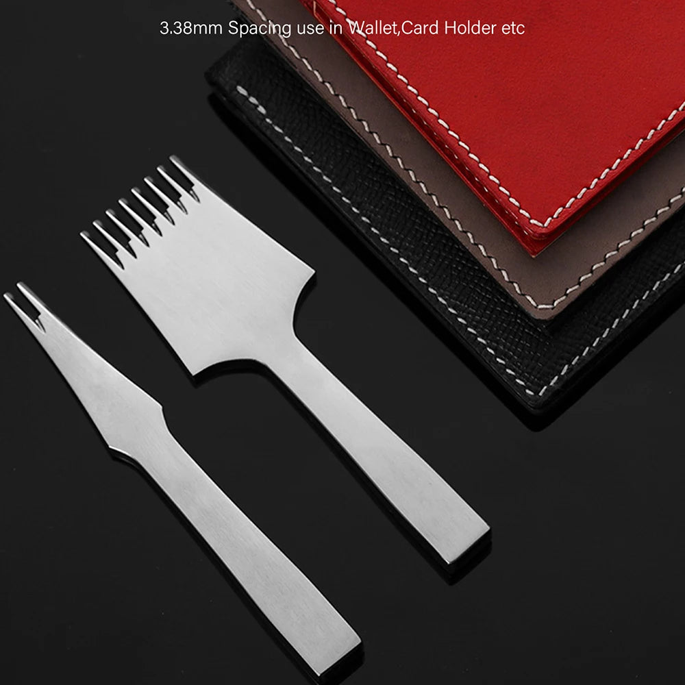 WUTA 1pc High Quality Sharp Leather Chisel French Style Pricking Iron Die-steel Leather Punching Tool Polish-2.7/3.0/3.38/3.85mm