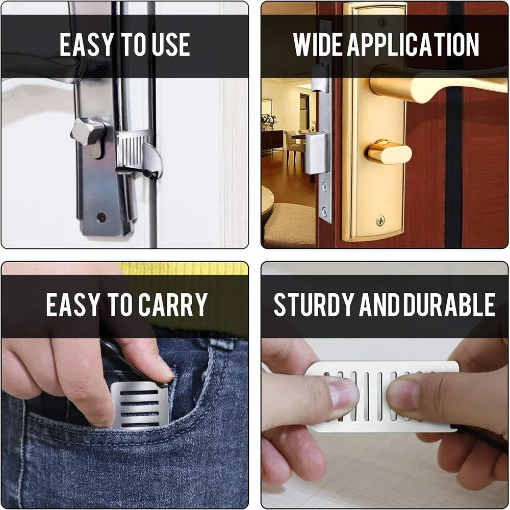Portable Travel Door Lock, Extra Security Lock for Hotel, Apartment and Dorm Rooms