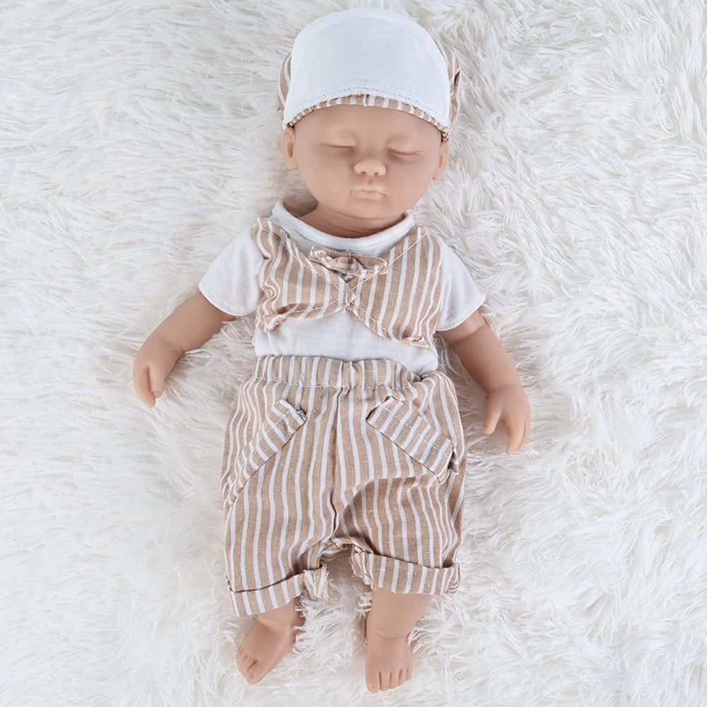 Unpainted Full Body Silicone Reborn Baby Dolls Lifelike Newborn Doll Baby DIY Blank Kit for Children Christmas Toys