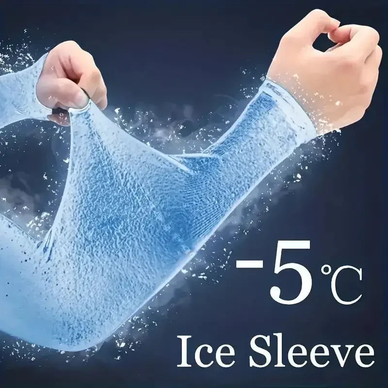 Cooling Arm Sleeves UV Sun Protection, Ice Silk Arm Covers for Men and Women