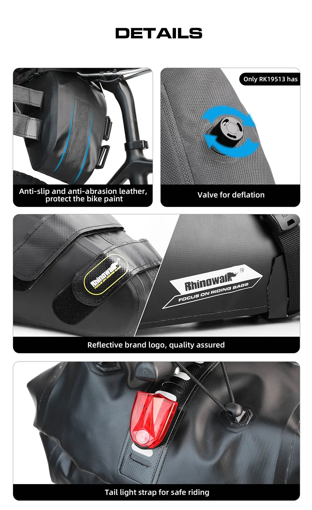 Bicycle Bag 5L-13L Full Waterproof Road Mountain Bike Cycling Rear Rack Bag Luggage Pannier Bike Saddle Accessories