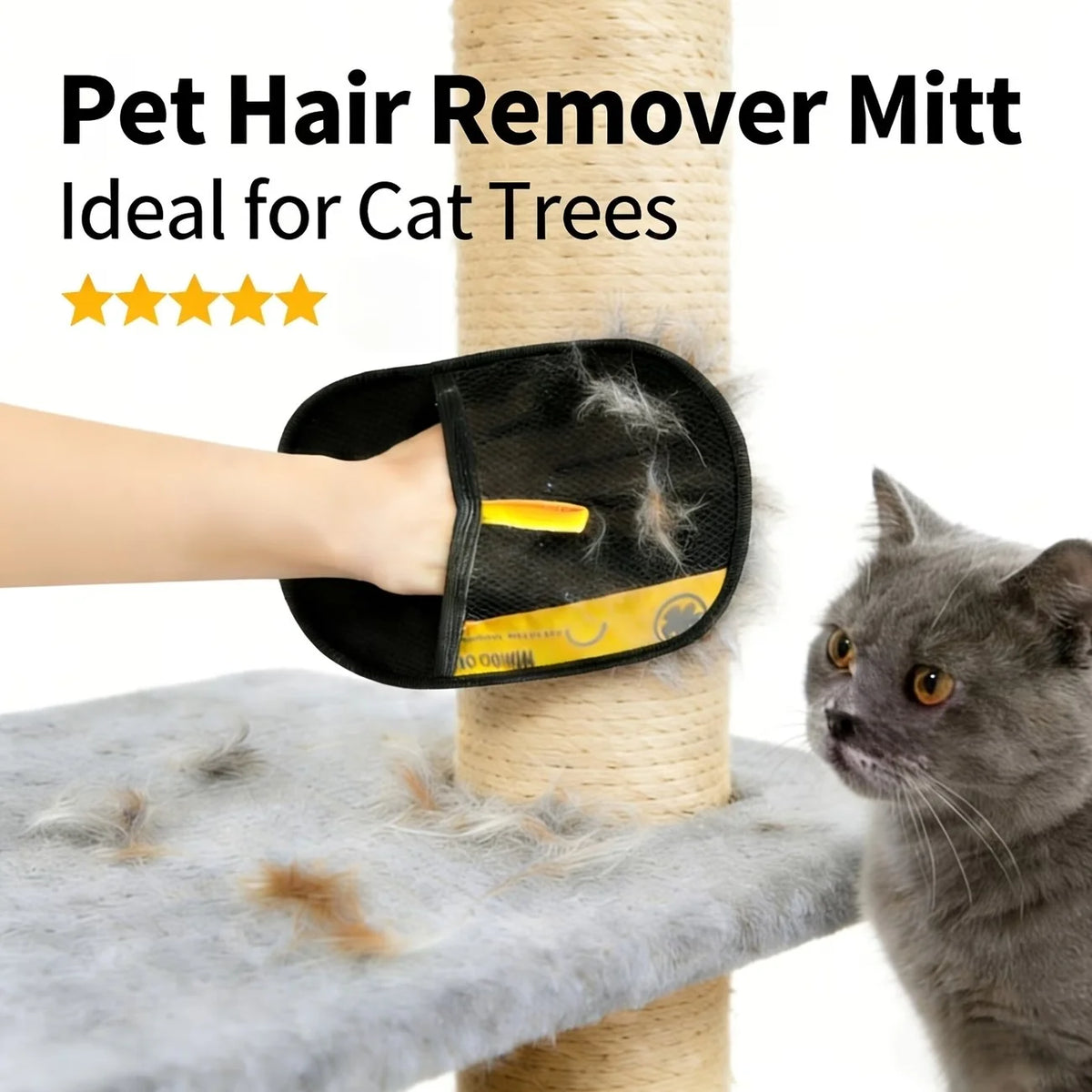 Pet Hair Removal Grooming Gloves, 2 Pack