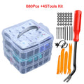 725Pcs Car Push Retainer Clips Auto Fasteners Assortment 23 Sizes Bumper Fender Rivets with 10 Cable Ties and Fasteners Remover
