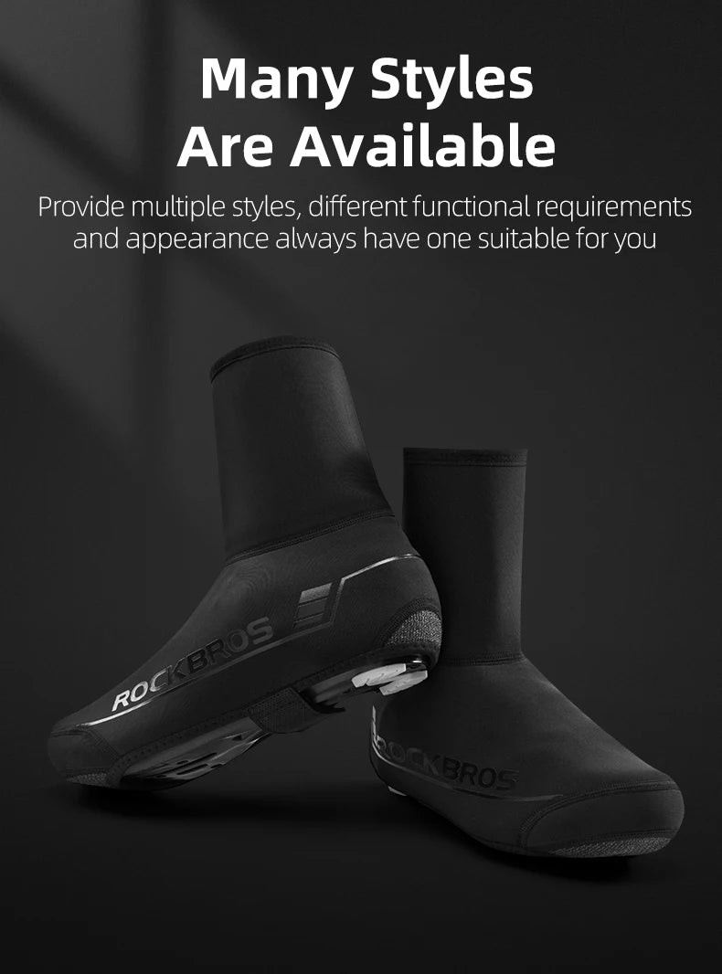 ROCKBROS Cycling Shoes Cover Reflective Dustproof Waterproof Overshoes Bicycle Locking Shoes Protector MTB Road Bike Shoes Cover