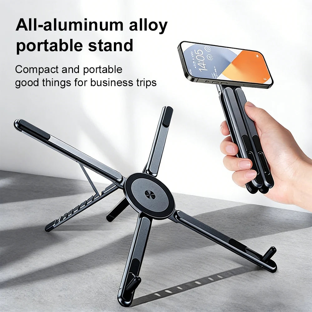 Magnetic Aluminum Laptop & Phone Stand