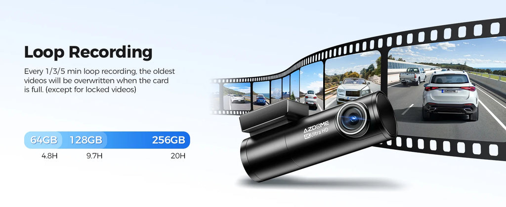 AZDOME M300S Dash Cam 4K+1080P Car Rear Camera Dash Cam 800MP Lens Built-in GPS WIFI Car DVR Voice Control Night Vision 후방카메
