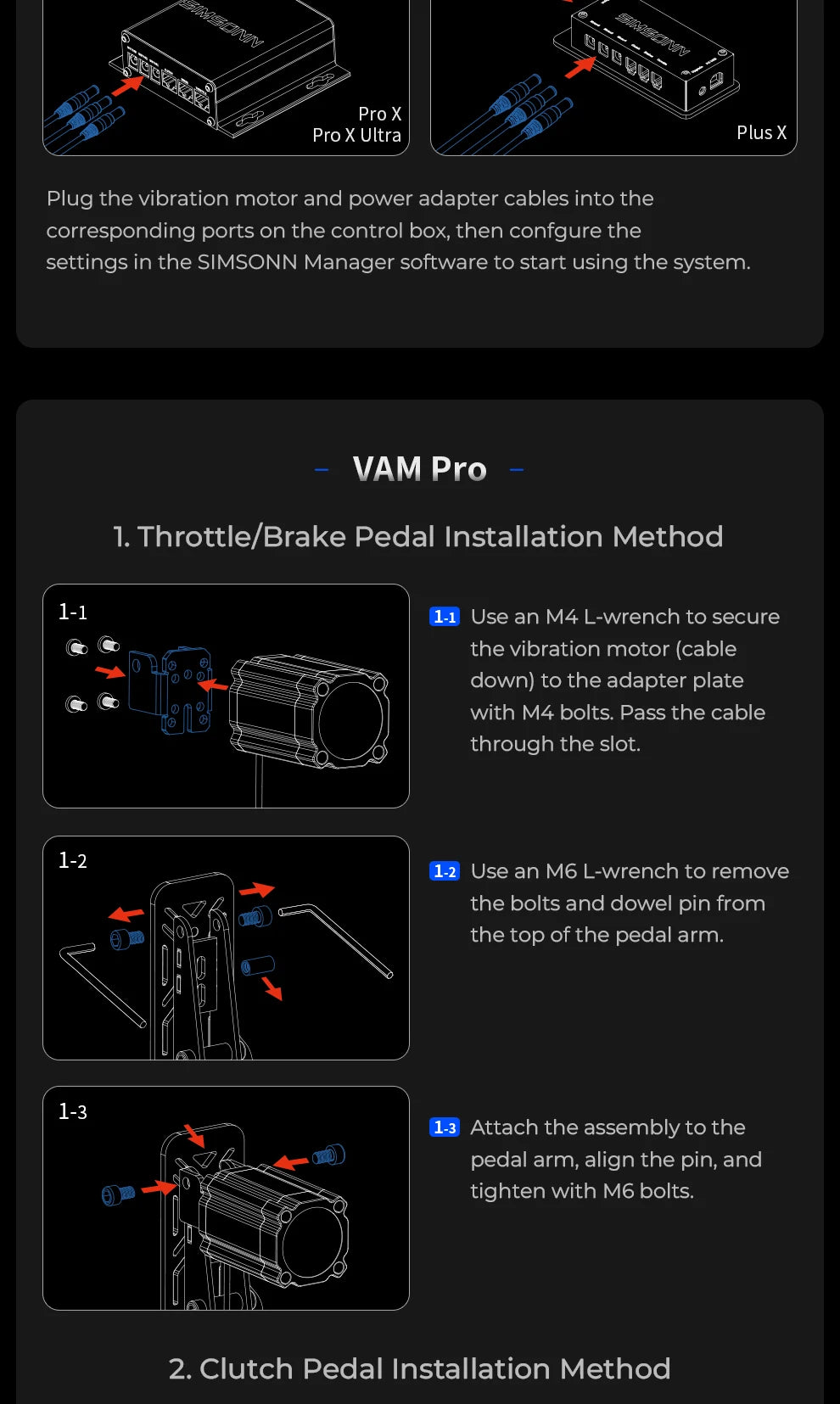 SIMSONN VAM and VAM Pro Haptic Linear Motor Vibration Feedback Module for the Pro X Ultra and Plus X Pedals