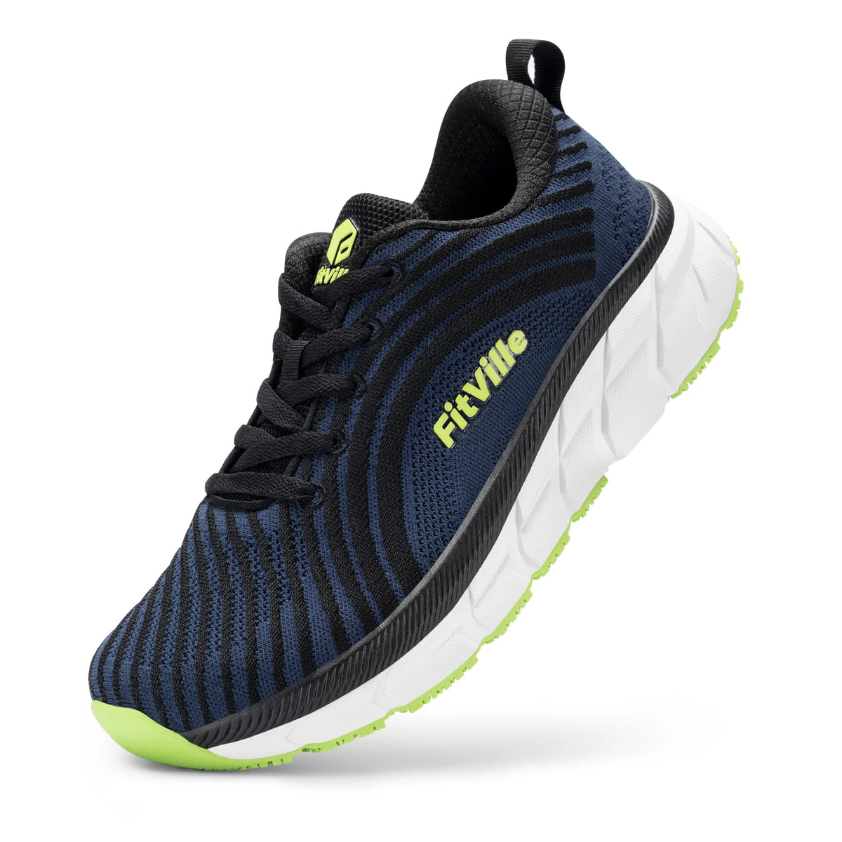 FitVille Men's Extra Wide Toe Box Shoes, Cushioned Non-Slip Lightweight Walking Sneakers