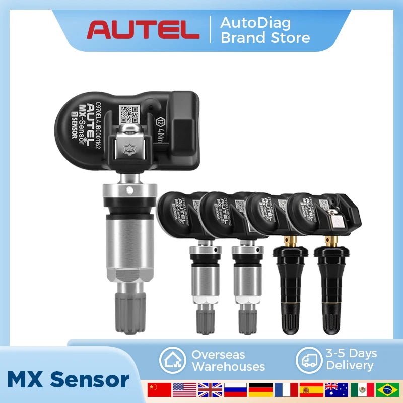 Autel MX Sensor 4PCS 8PCS Set 433 315MHZ TPMS Sensor Tire Repair Tools MaxiTPMS Pad Tire Pressure Monitor Programmable MX-Sensor
