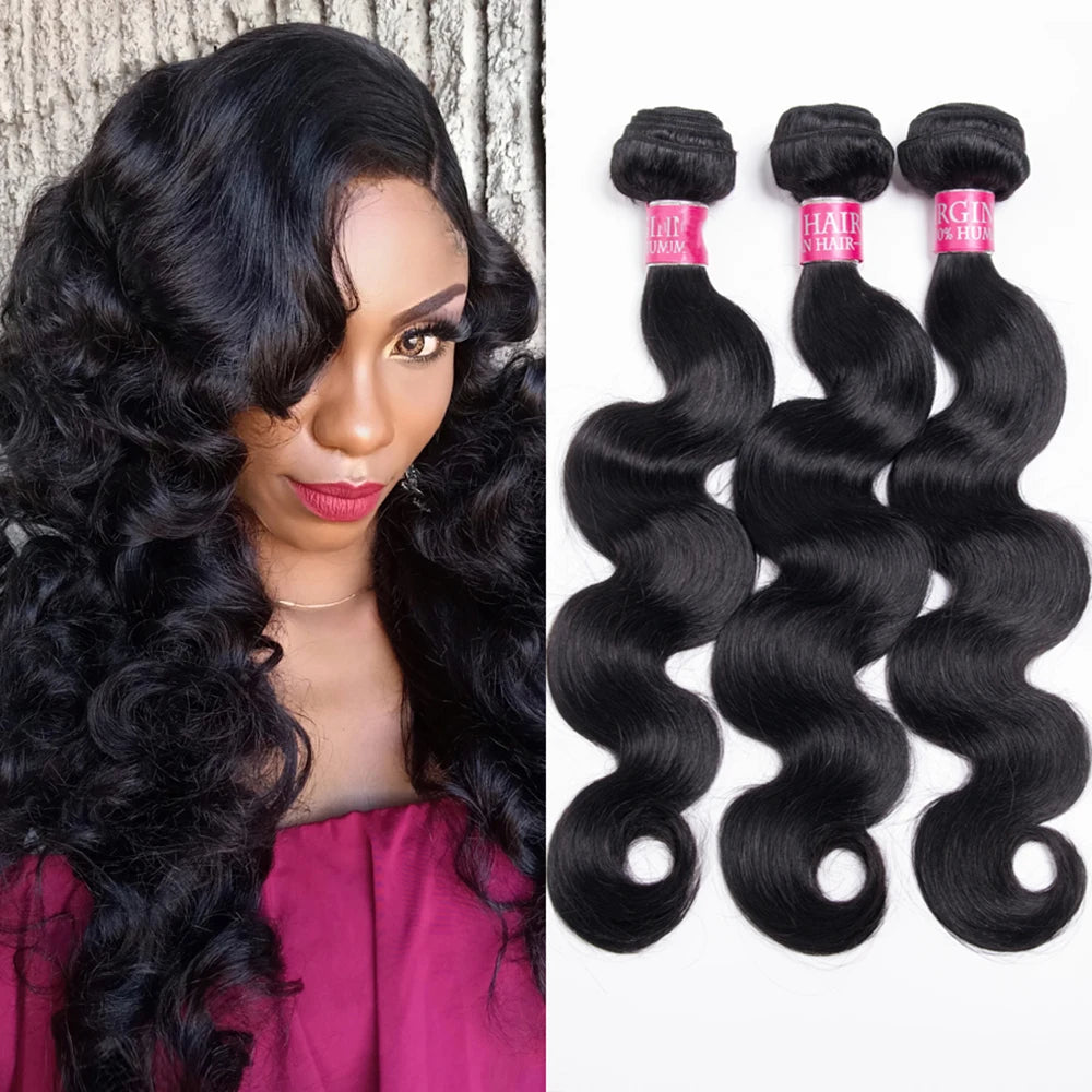 Body Wave Human Hair Bundles, 14–30"