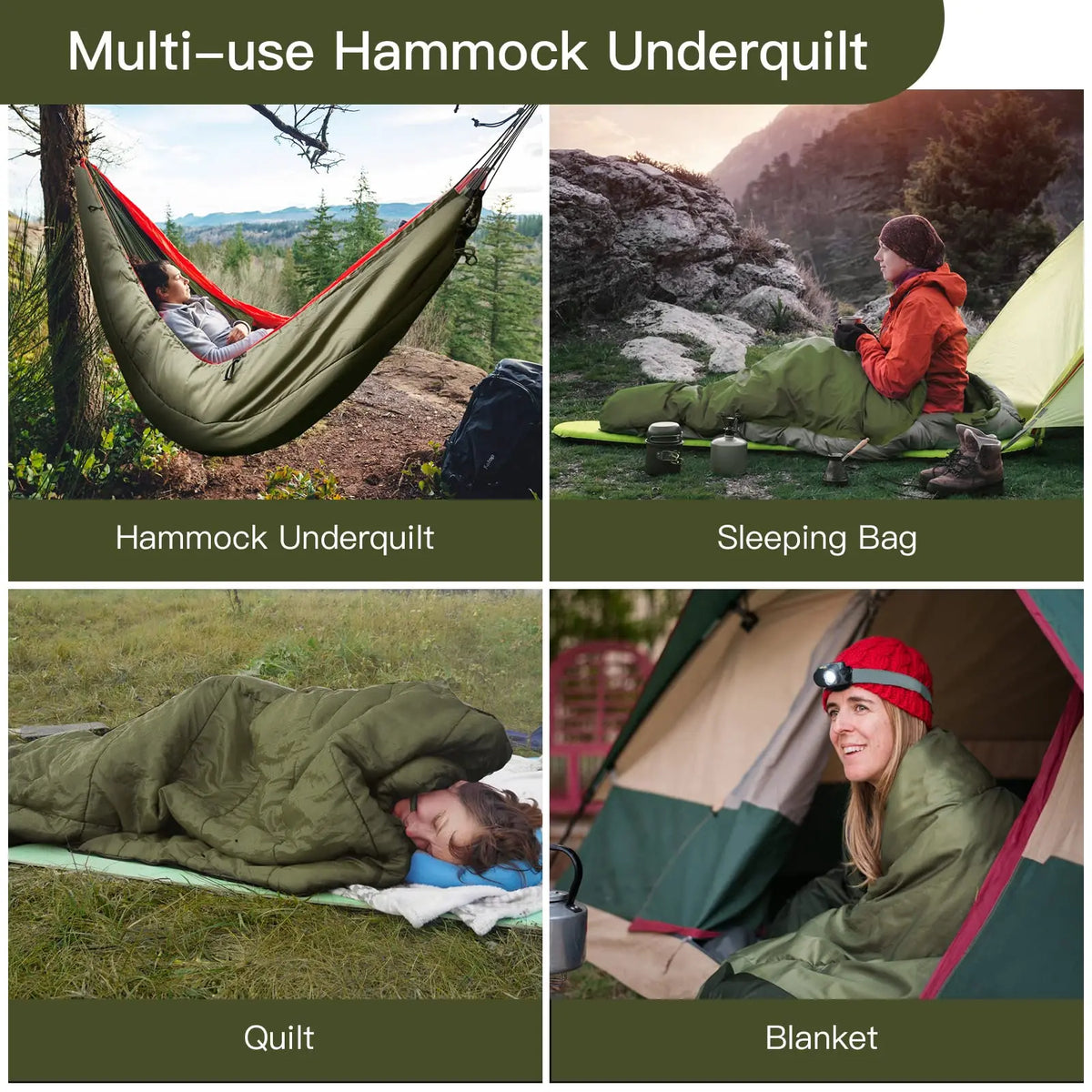 Hammock Underquilt, Insulated 4-Season Under Blanket