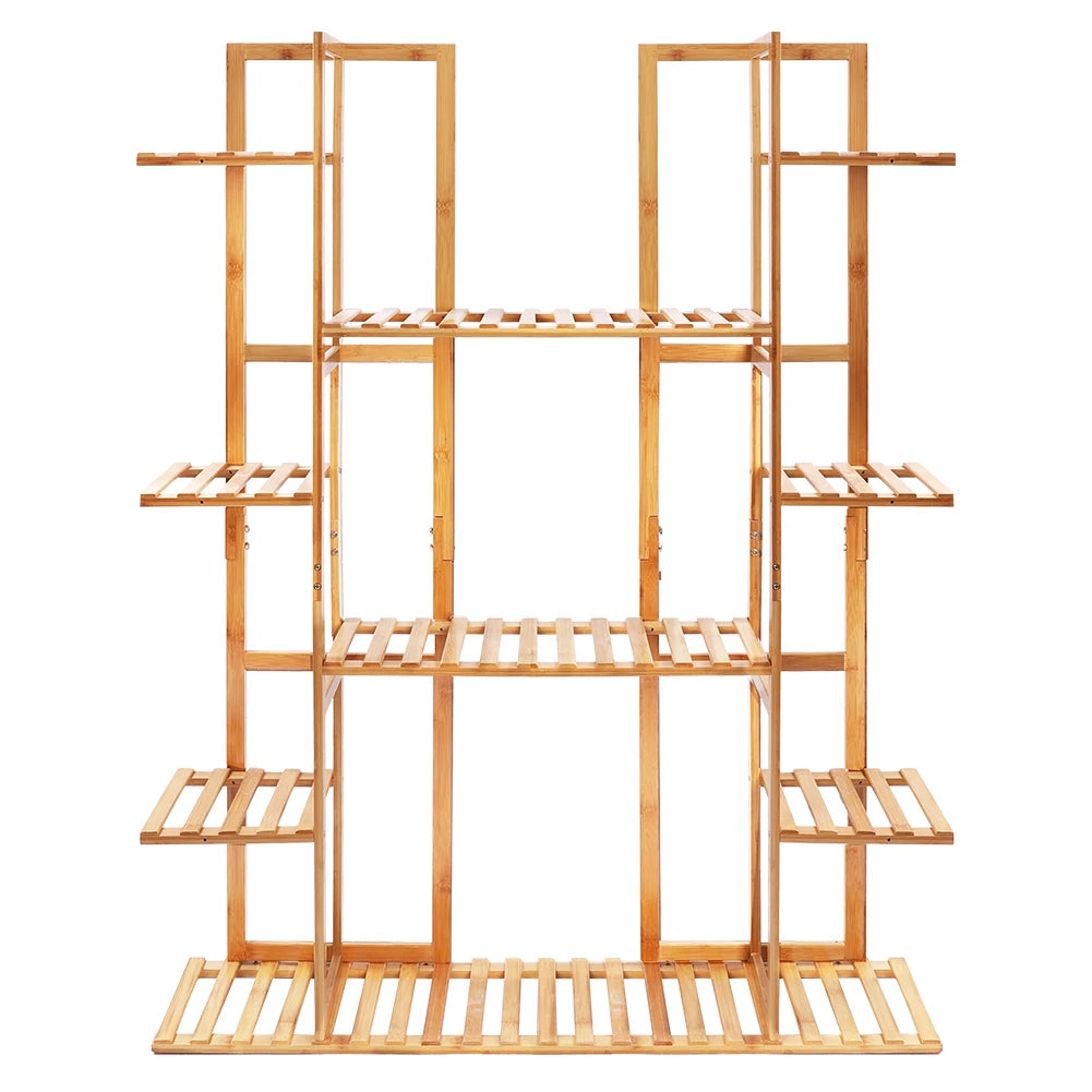 Extra Large 9-Tier Bamboo Plant Stand for Indoor Plants