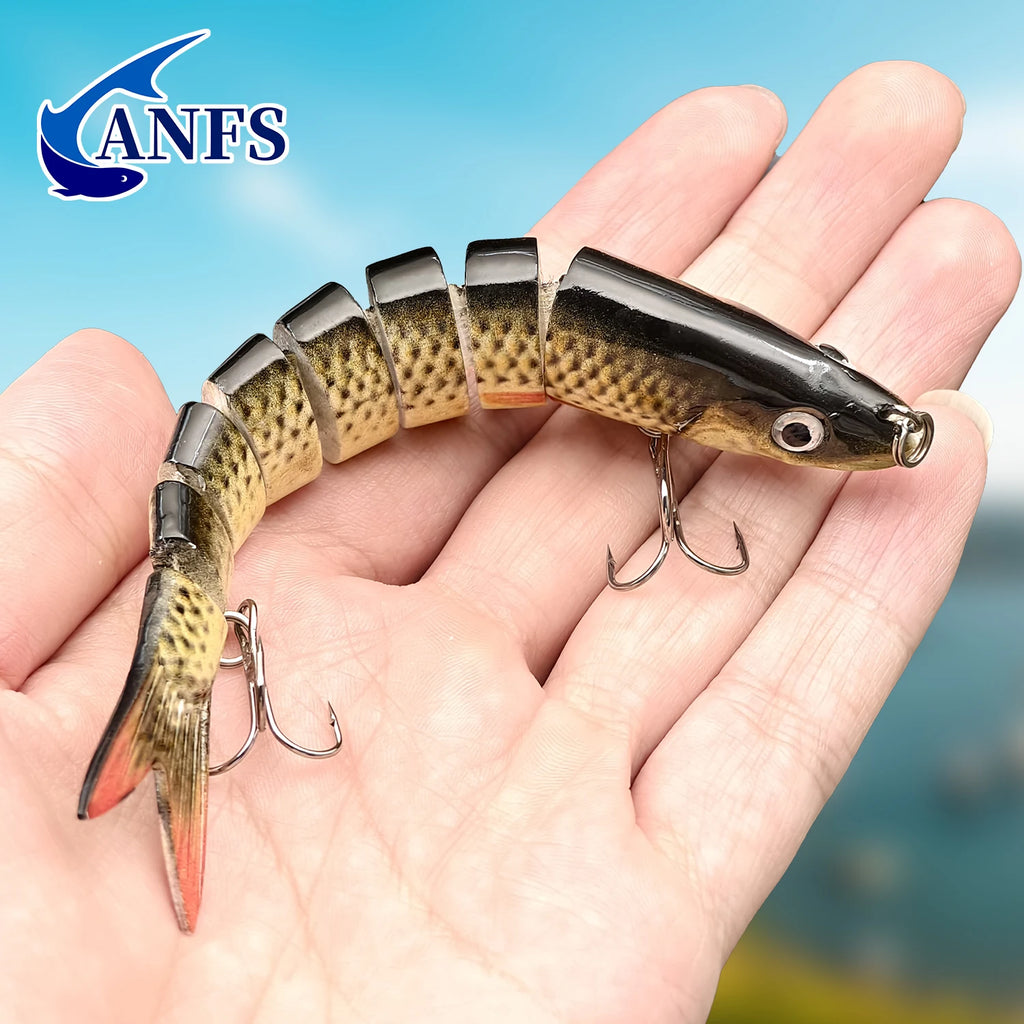 5-Piece Jointed Swimbait Fishing Lures, Realistic Sinking Multi-Section Hard Baits