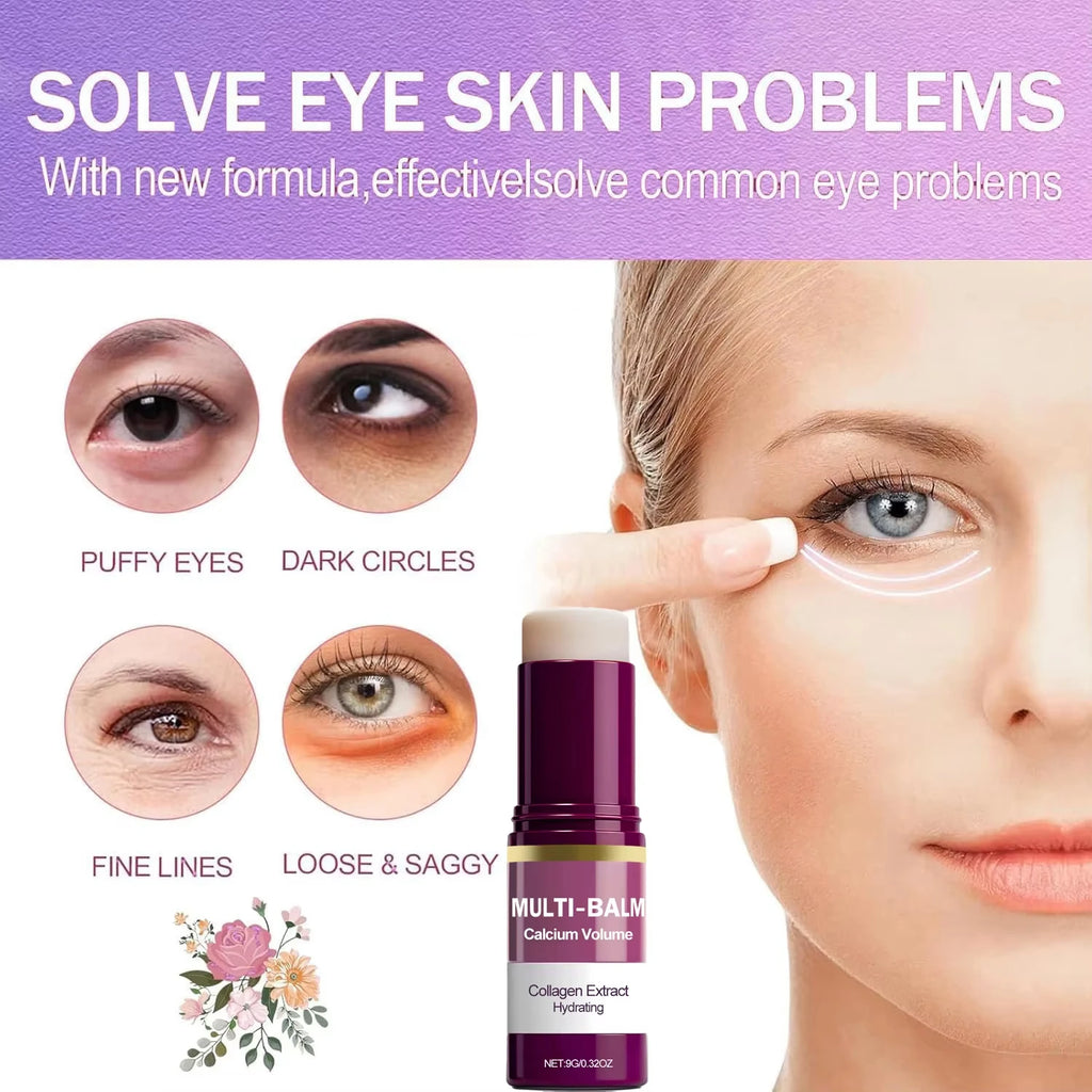 Multi Balm Collagen Stick, Hydrating Firming Moisturizer for Eyes, Neck and Face