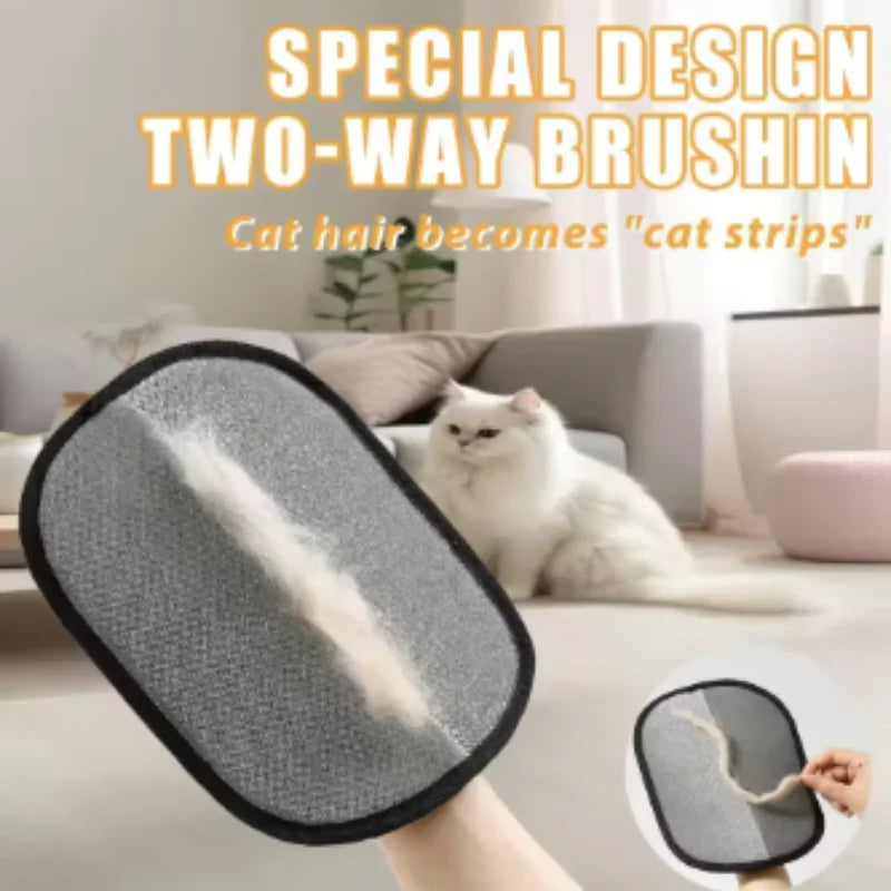 Pet Grooming Deshedding Gloves, Pet Hair Remover Brush Glove for Dog, Cat, Rabbit, Long Short Curly Fur