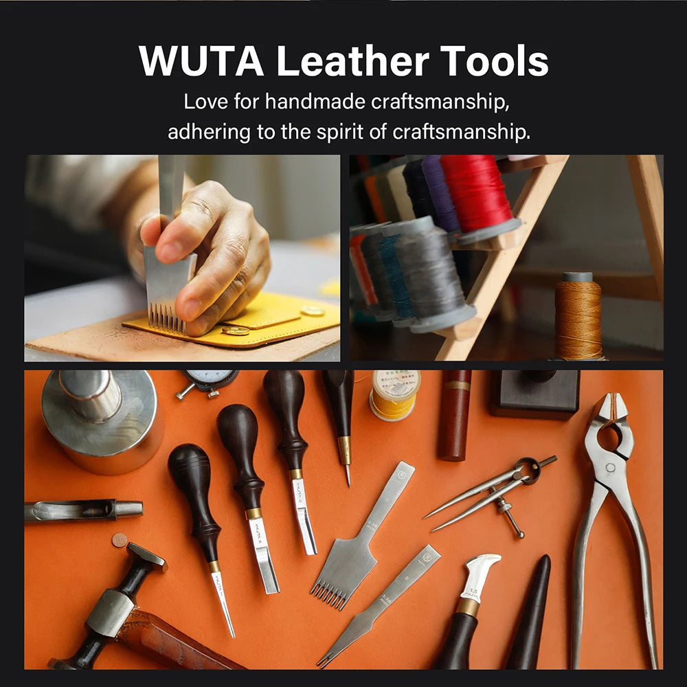 WUTA 1pc High Quality Sharp Leather Chisel French Style Pricking Iron Die-steel Leather Punching Tool Polish-2.7/3.0/3.38/3.85mm