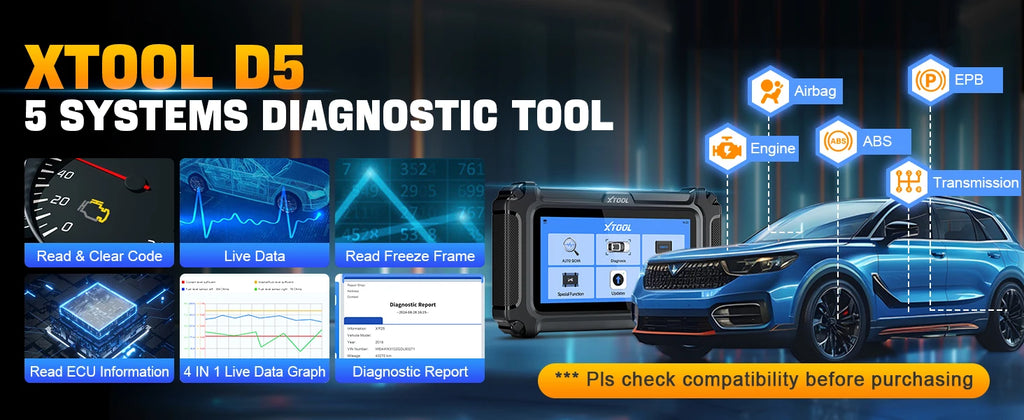 XTOOL D5 OBD2 Car Diagnostic Tool