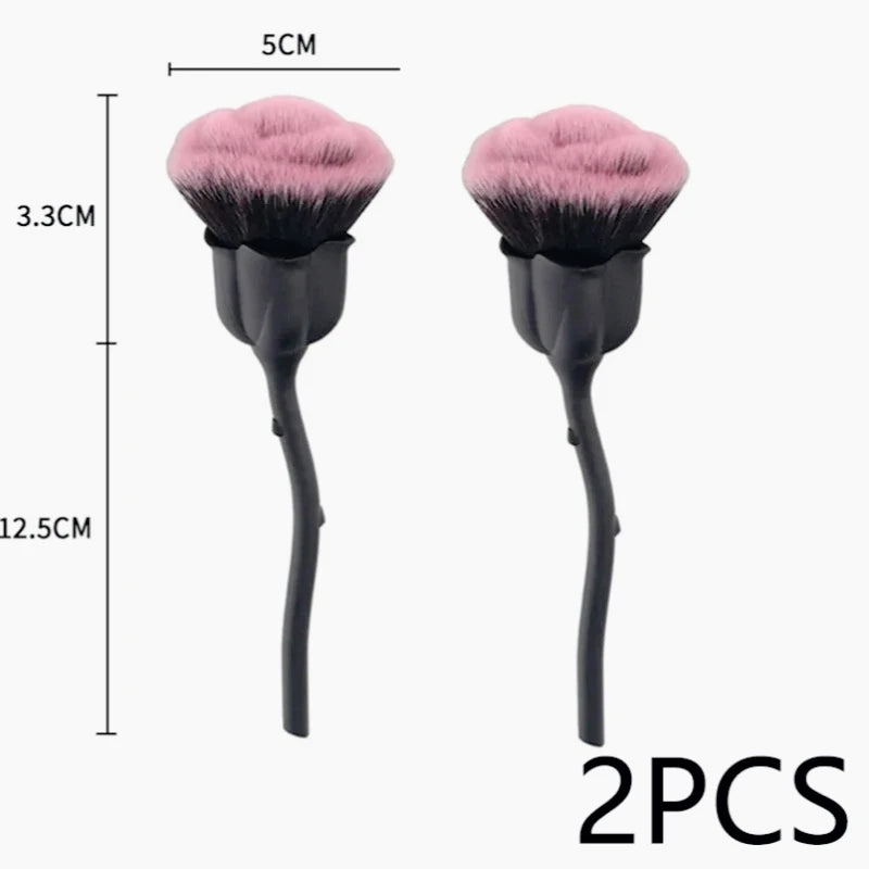 Fashion Rose Shaped Nail Brushes Women Manicure Nail Art Dust Brush Gel Polish Dust Cleaning Nail Brushes Tool Nail Supplies