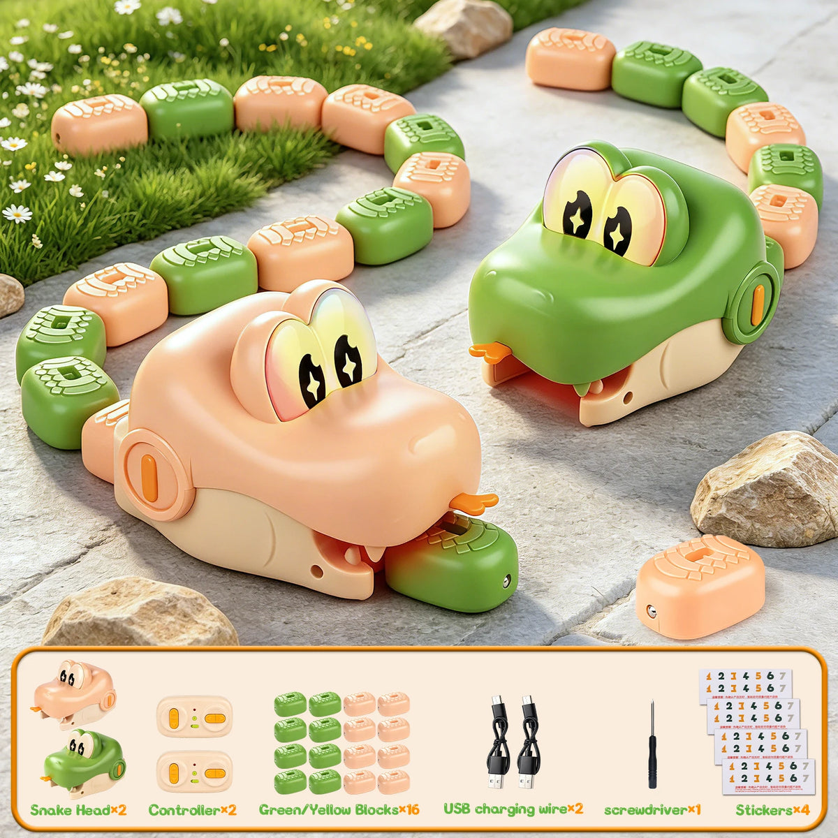 2-Player Remote Control Snake Battle Toy
