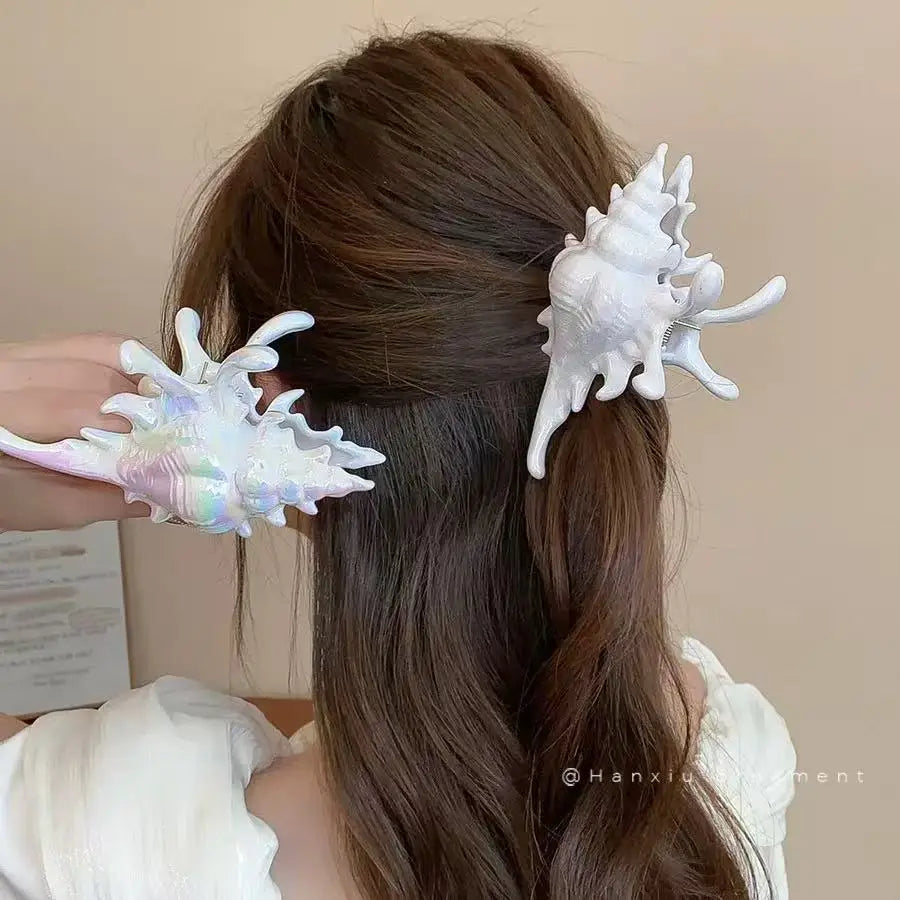 Seashell Acrylic Claw Hair Clip