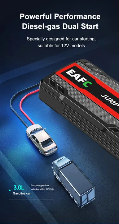 12V Car Jump Start 600A-2000A Car Battery Starter Booster Auto Starting Device Emergency Start Portable Power Bank