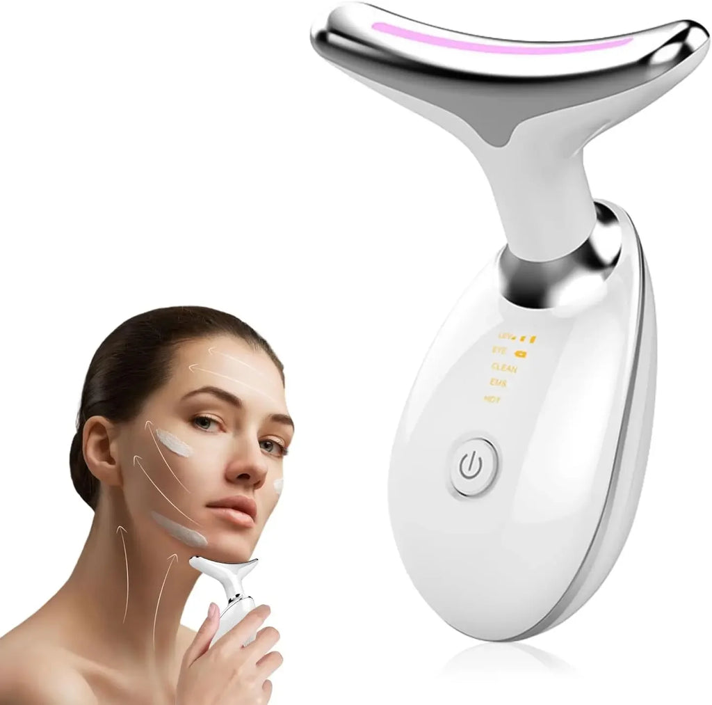 Neck and Face Massager with LED Light Modes, Microcurrent Skin Care Device