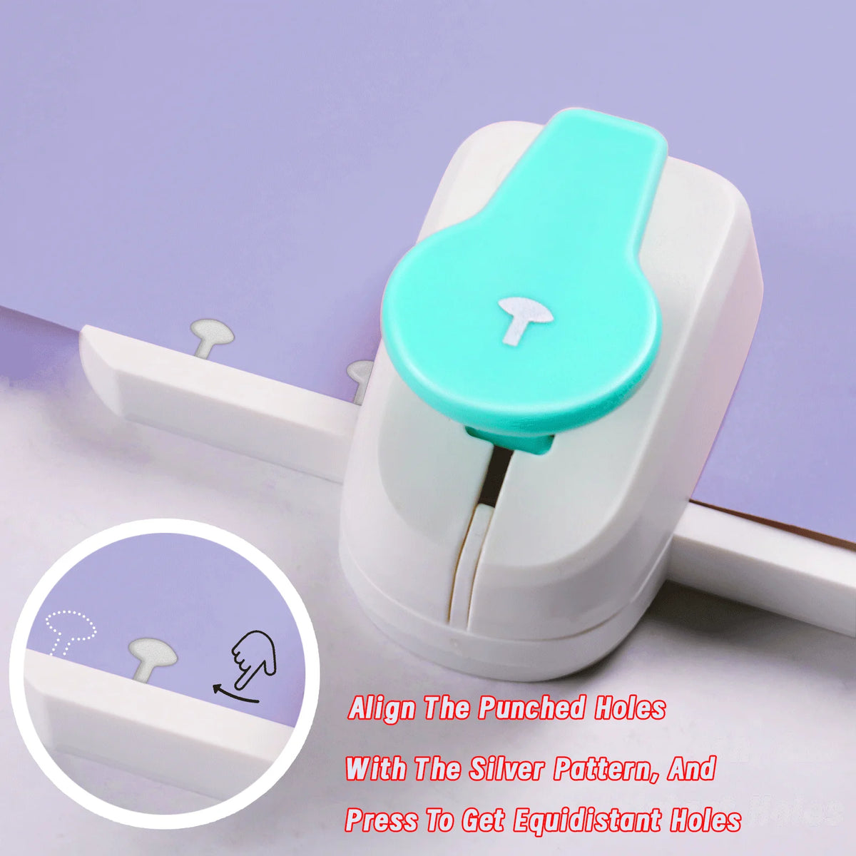 Loose Leaf Binder Tab Planner Paper Cutter Mushroom Hole Puncher 4mm folder notebook portable for a3 a4 a7 DIY Tabs Index Paper