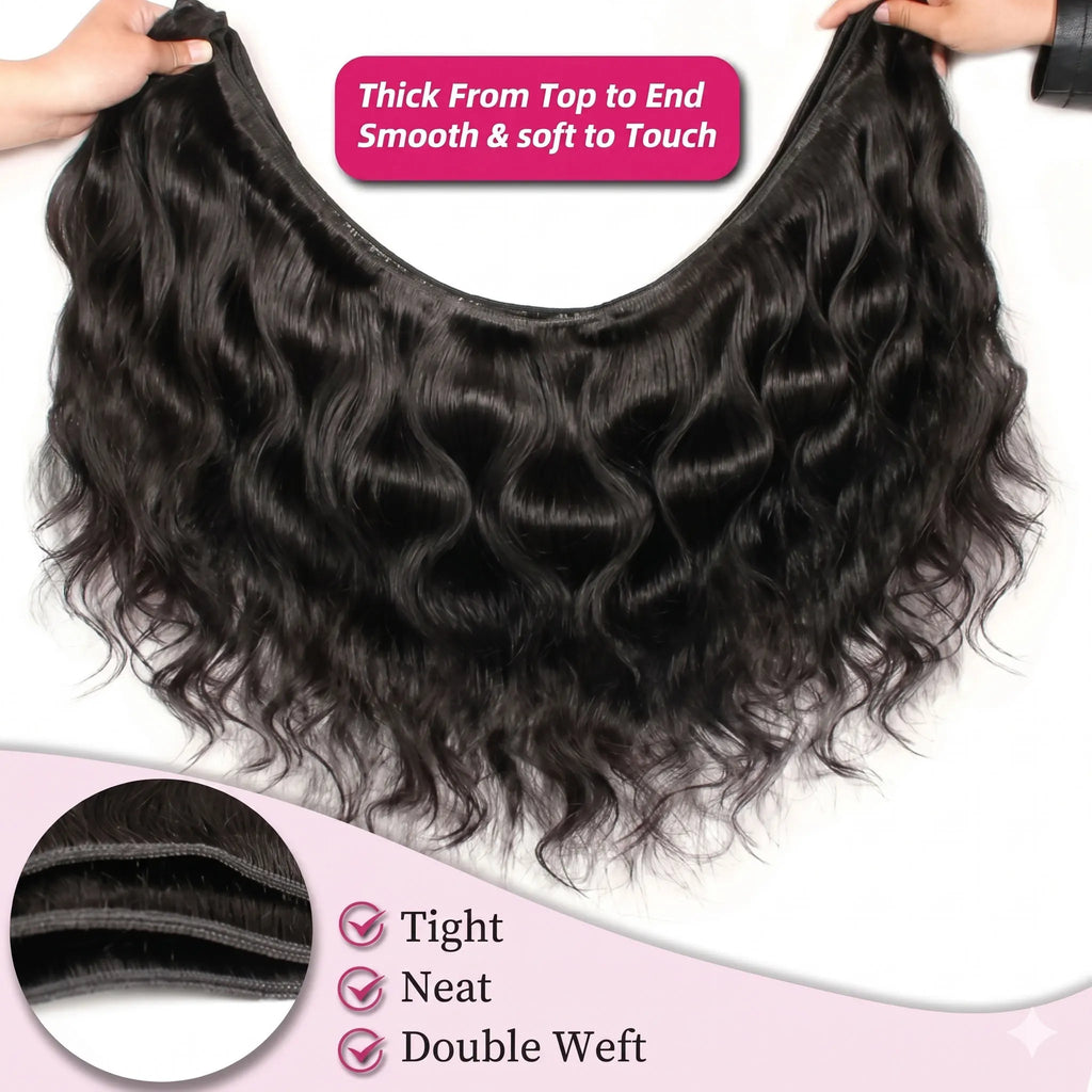 Body Wave Human Hair Bundles, 2–4 Pack