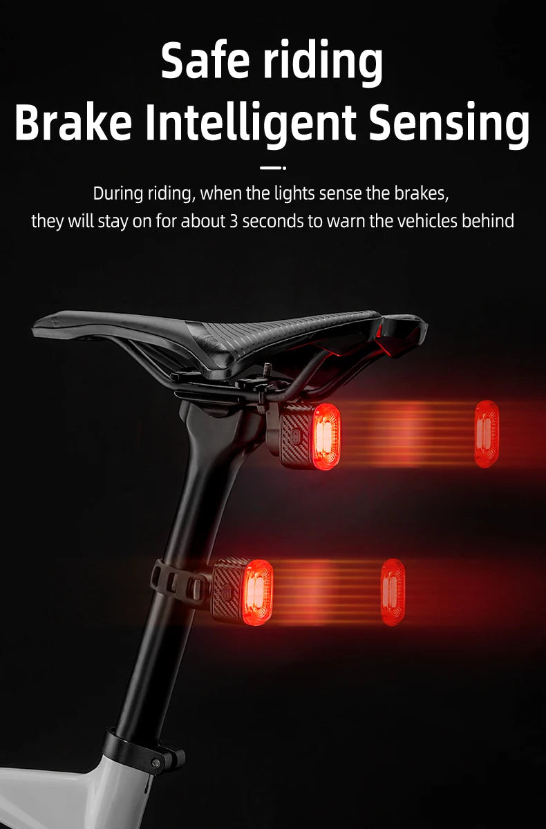 ROCKBROS Smart Brake-Sensing Bike Tail Light
