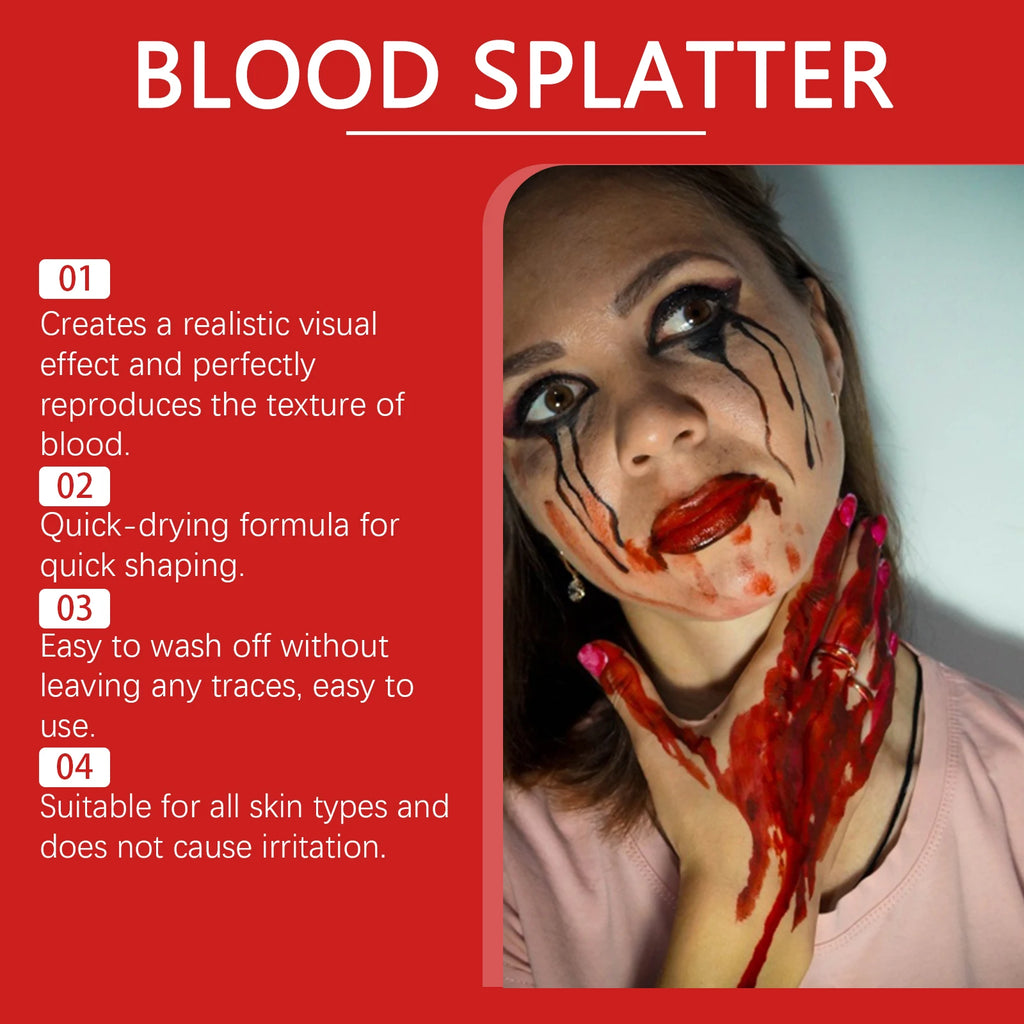 60ML 2026 Halloween Plasma Spray Blood Makeup Props Atmosphere Simulation Props Masquerade Props Make Up Festival Fake Blood