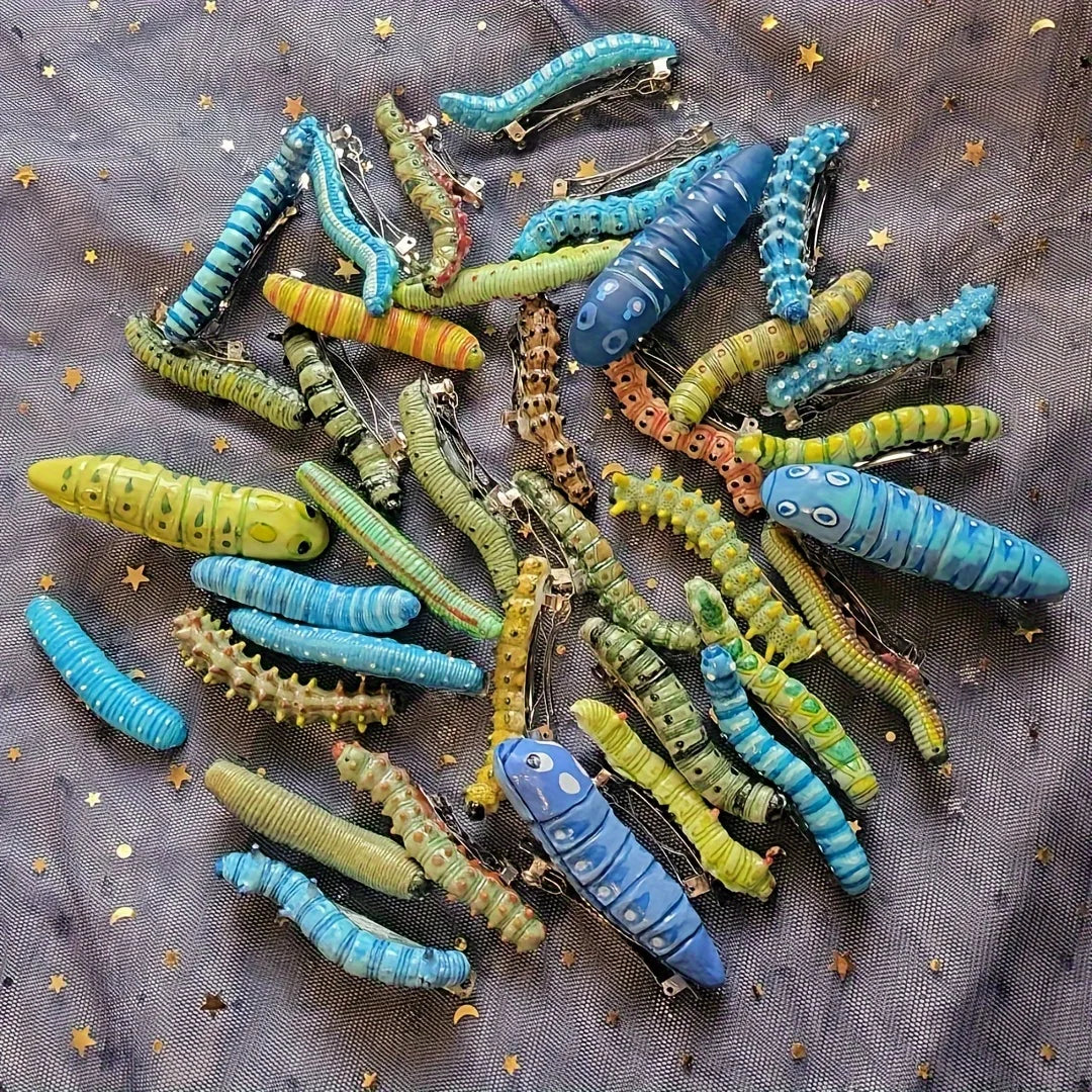Halloween Spooky Bug Hair Clips, 6 Pack