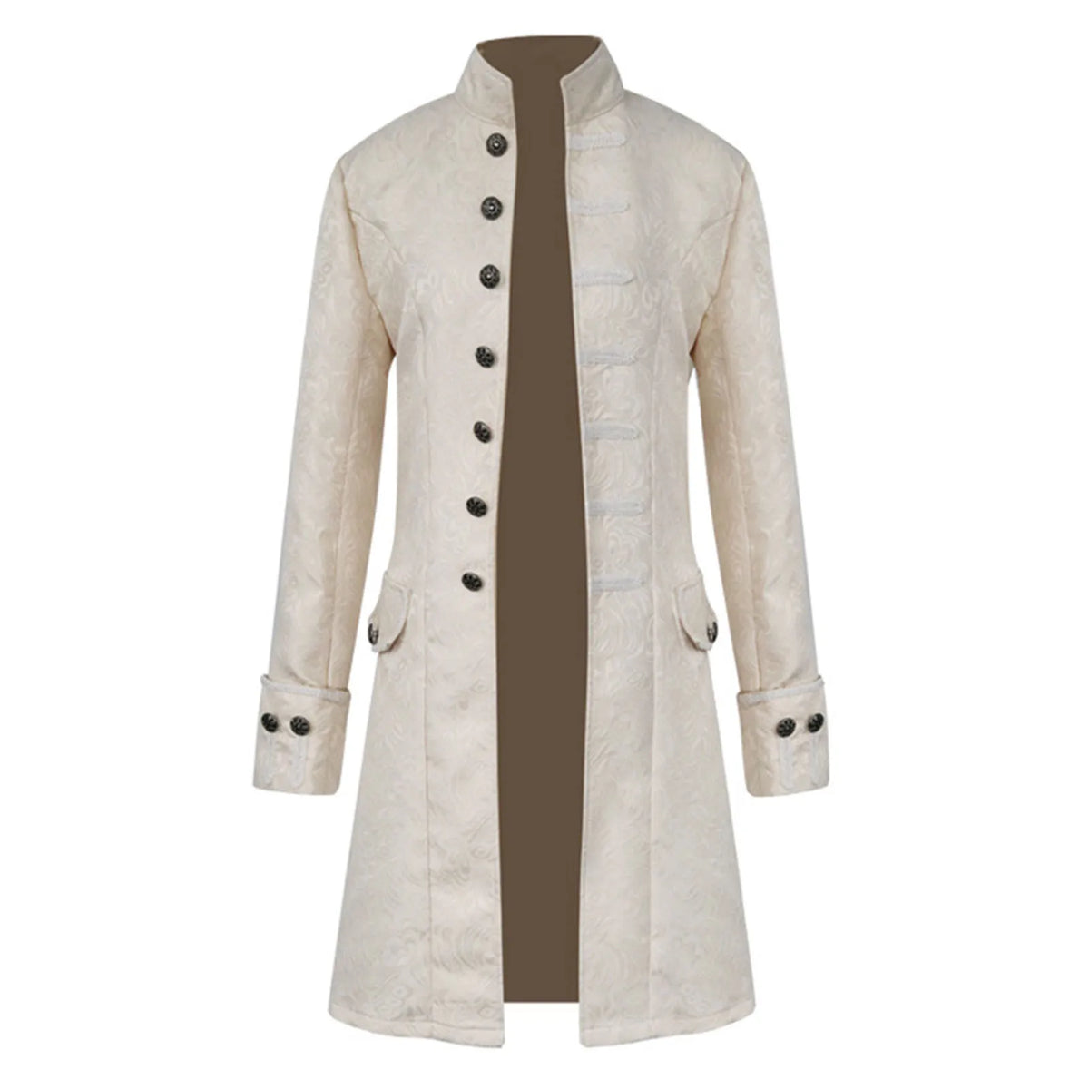 Men Steampunk Gothic Victorian Jacket Vintage Tailcoat Medieval Frock Coat Uniform Renaissance Halloween Pretend Play Costume