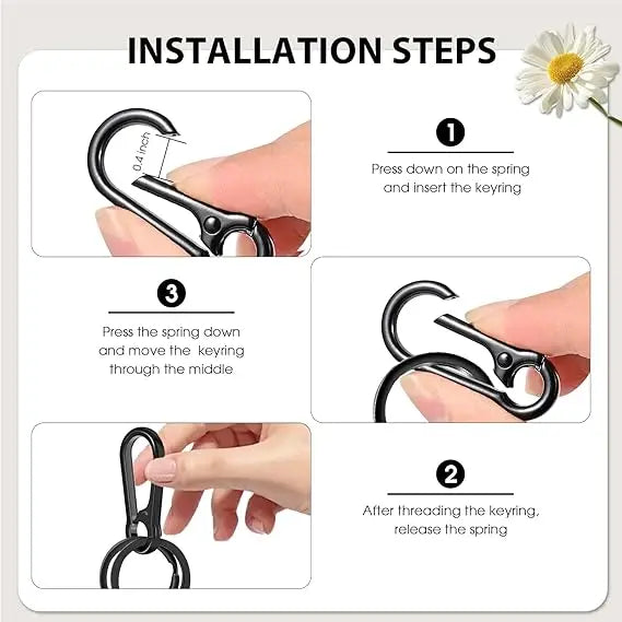 Metal Keychain Clip Hook Keychain Keyring Key Chain Ring Clip Holder for Car Keys