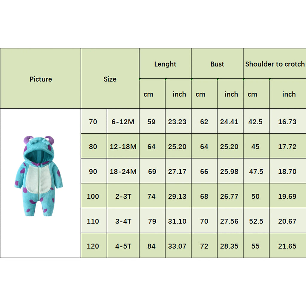 0-3Years Infant Baby Boy Girl Fleece Jumpsuit Horn Hooded Warm Thicken Winter Rompers Outwear Snowsuit